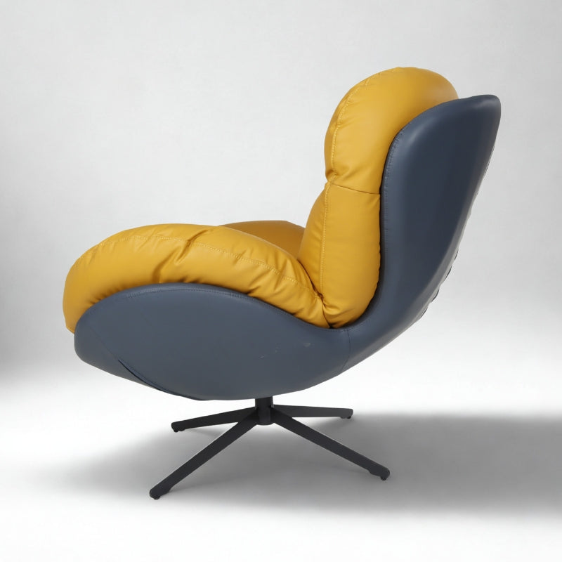 Marlin Tub Swivel Chair (Mustard Yellow & Black)