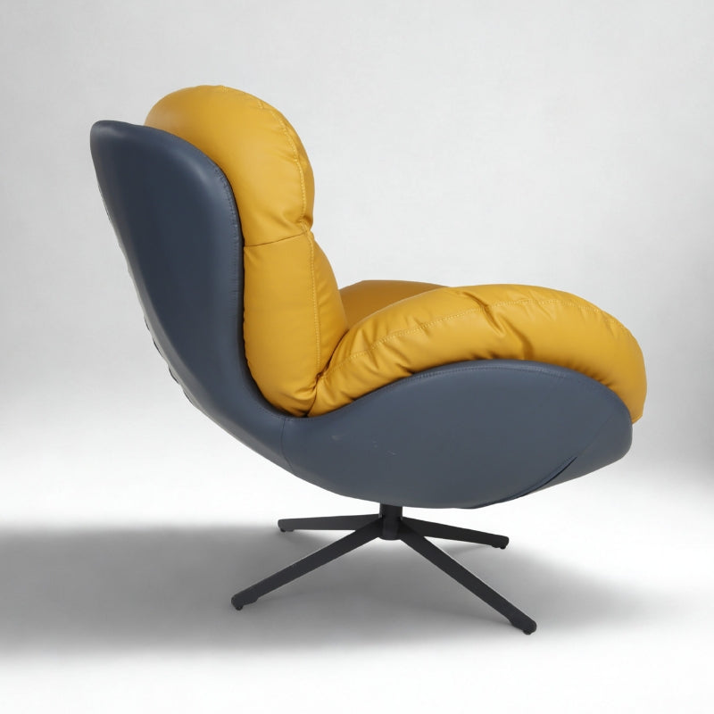Marlin Tub Swivel Chair (Mustard Yellow & Black)