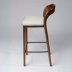 Enya Bar Stool Dark Wood Finish