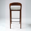 Enya Bar Stool Dark Wood Finish