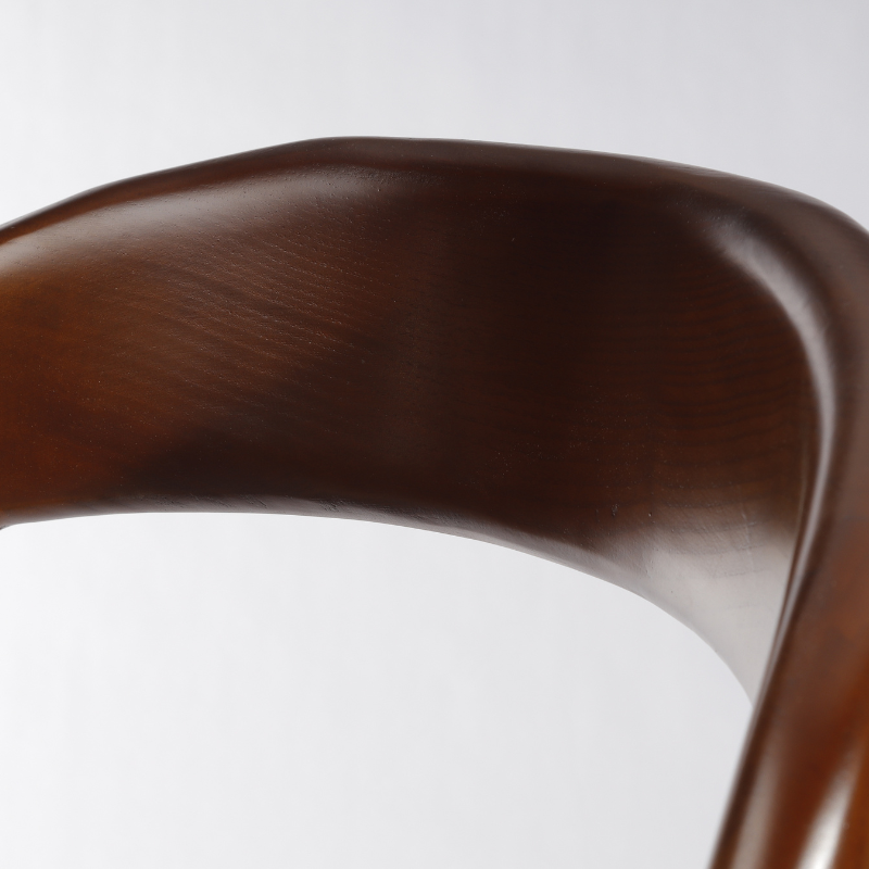Enya Bar Stool Dark Wood Finish