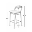 Enya Bar Stool Dark Wood Finish
