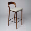 Enya Bar Stool Dark Wood Finish