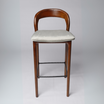 Enya Bar Stool Dark Wood Finish