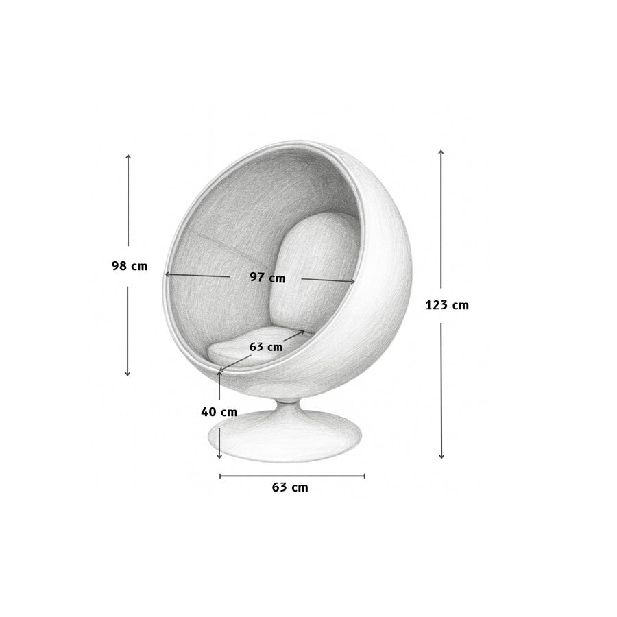 Dome Orange Pod Chair