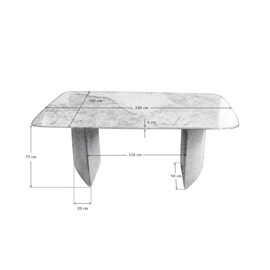 Asana Rock Plate Luxury Dining Table
